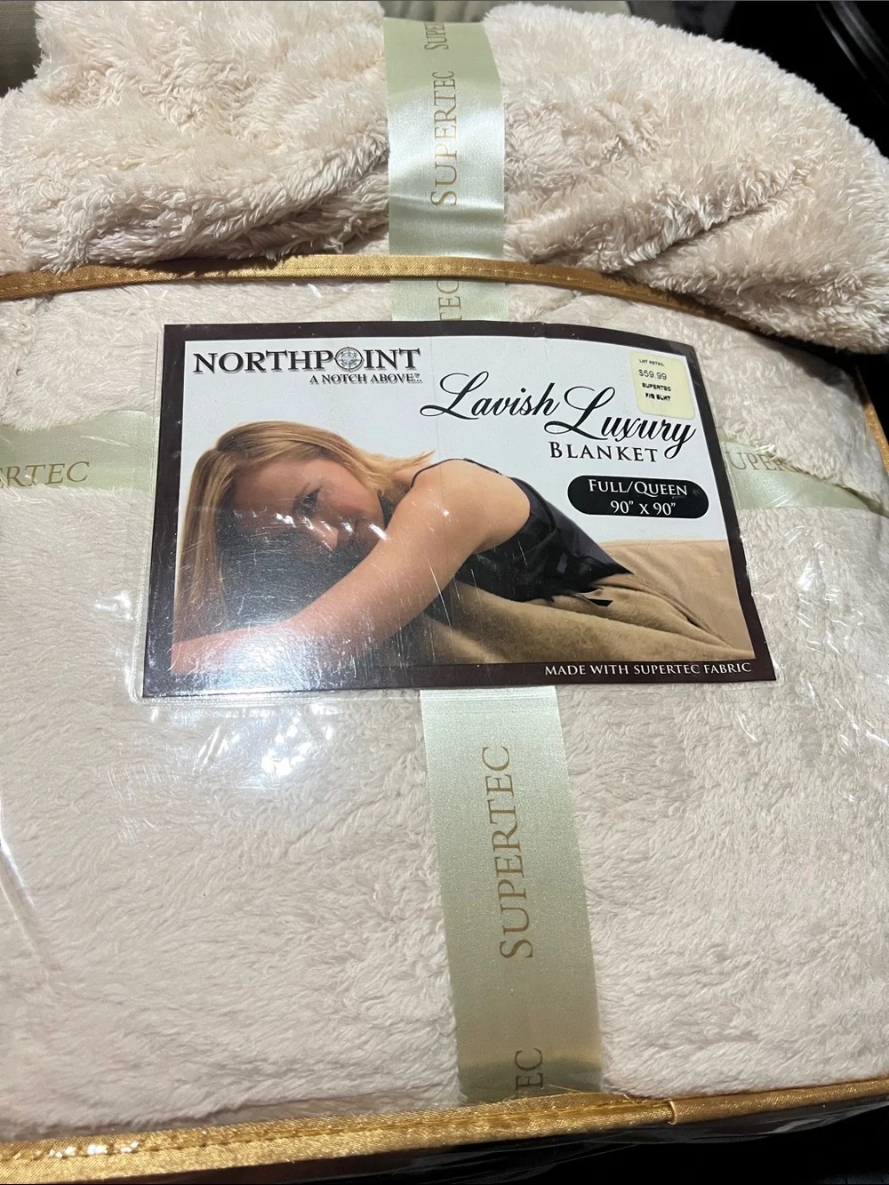 Northpoint Lavish Luxury Full/Queen Blanket - Cream